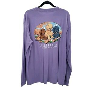 Lillybelle Clothing Company Long Sleeve Graphic Shirt Dog Retriever Lab PuppY XL